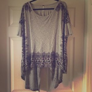 Free People Hi-Lo boho shirt
